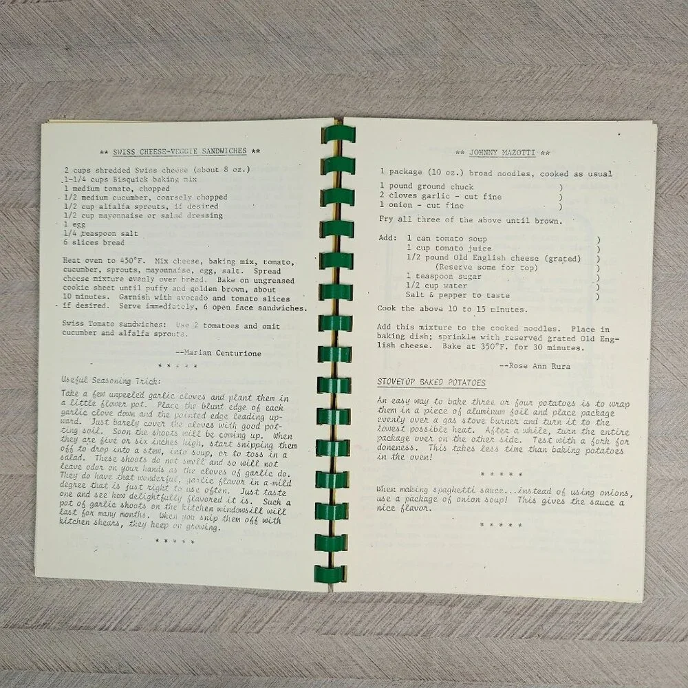 Vintage Westinghouse Cookbook 1980 Specialty Metals Division Pittsburgh area PA